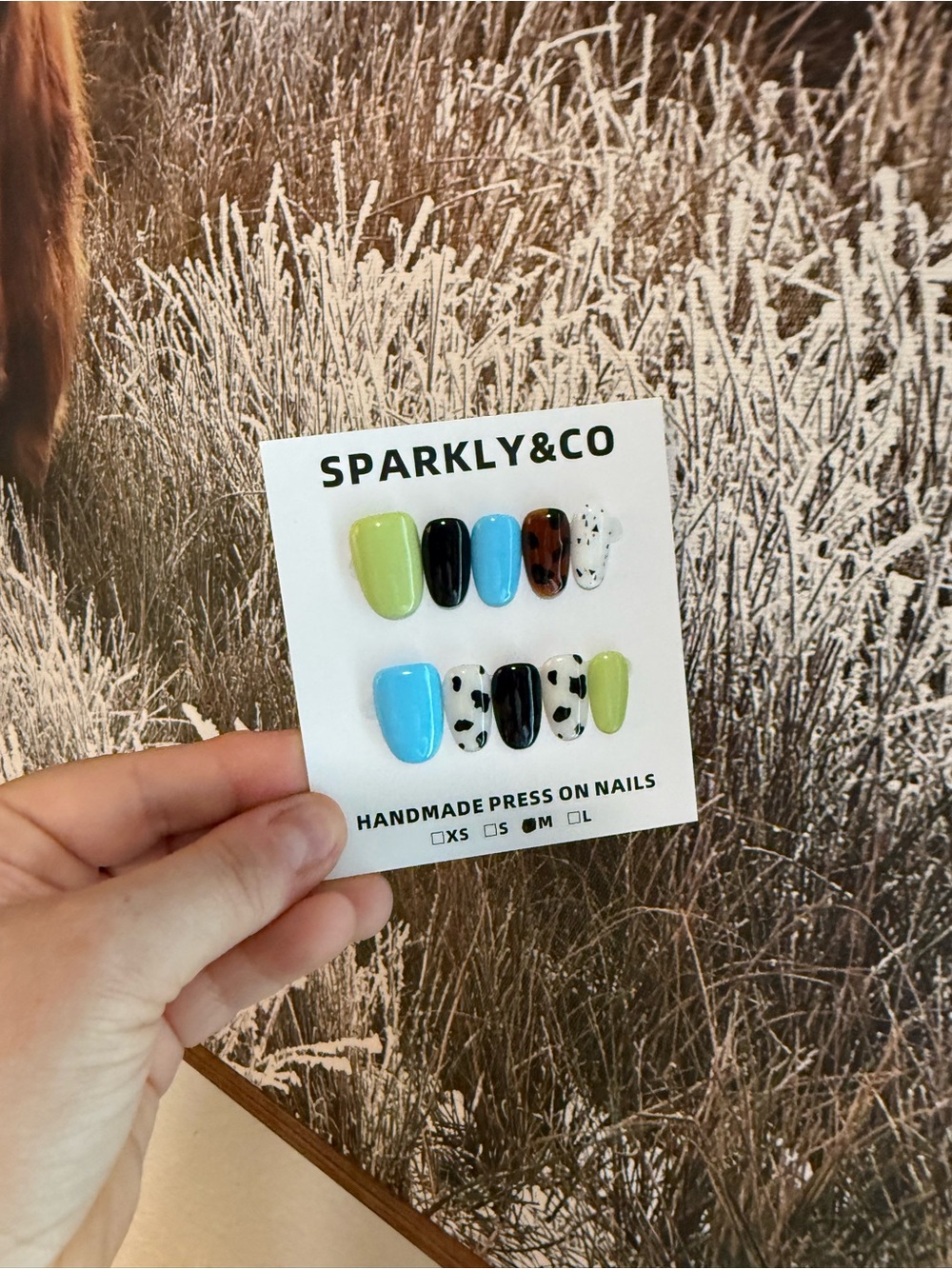 Sparkly&Co Lime multi color nail set